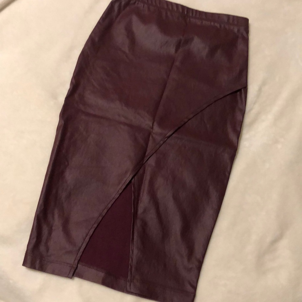 Pleather Tulip skirt